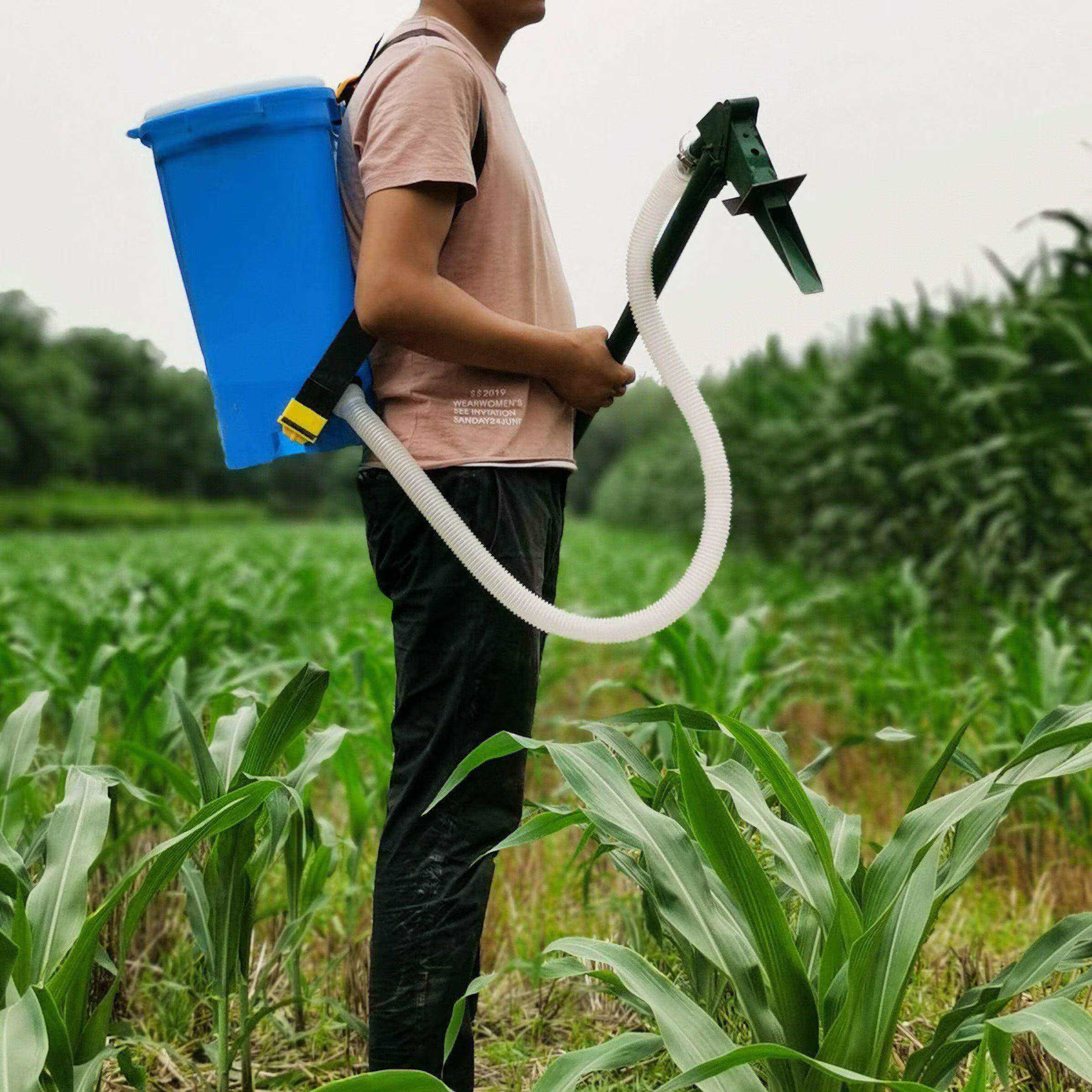 婕茵桐施肥神器农用玉米追肥器小型家用农具多功能背负式撒肥机果树硬