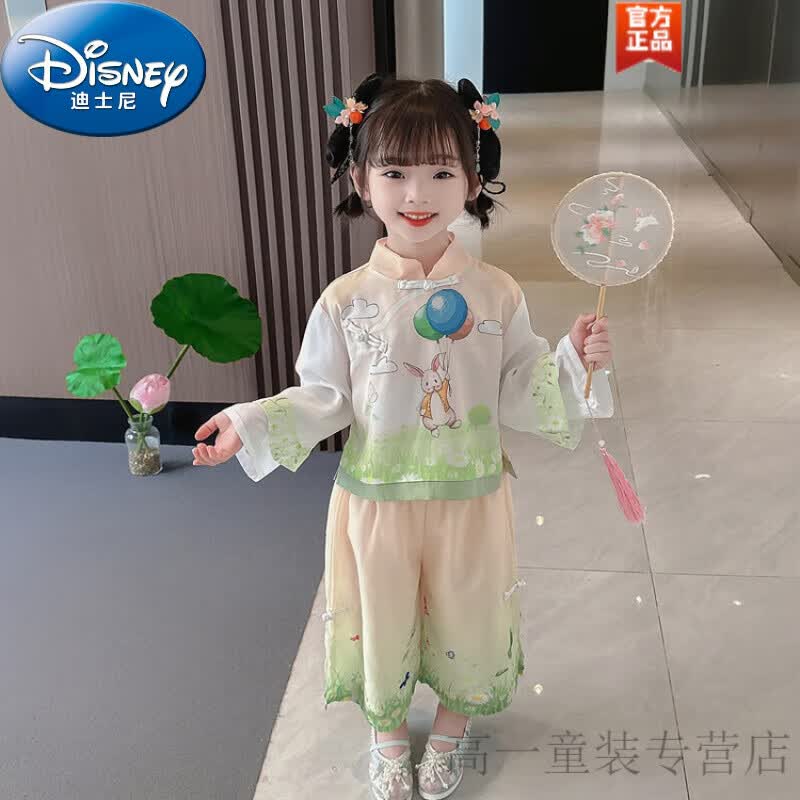 迪士尼（Disney）童装汉服女童秋装套装儿童唐装女小童春秋长袖超仙古装衣服小女孩 图片色 100尺码2~3岁【 90-100cm】cm高性价比高么？