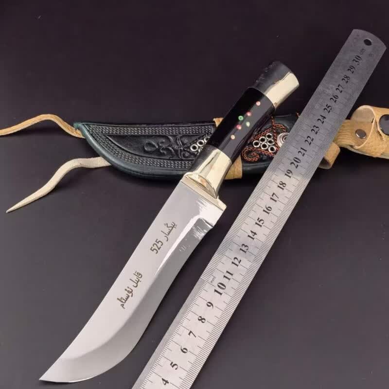 英吉沙宰羊刀 手工小刀牦牛角包铜吃肉小刀新疆精品送人好礼