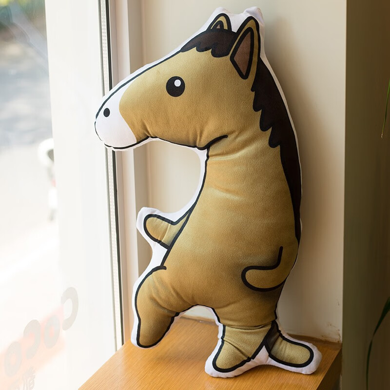 搞怪沙雕马抱枕表情包创意公仔睡觉超丑毛绒玩具二次元打你马玩偶生日