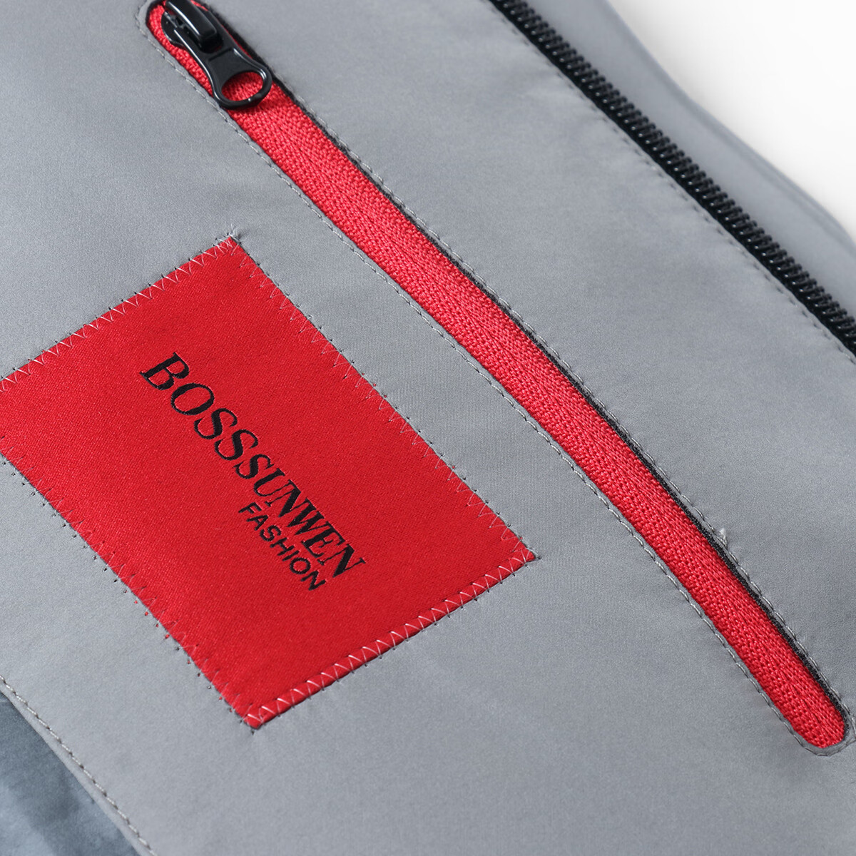 BOSSSUNWEN【蓬松保暖】冬季推荐商务休闲防风可拆卸连帽纯色长袖男式羽绒服 浅灰 170/92A(M)