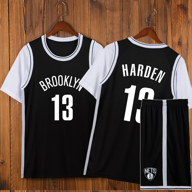 女假两件23号11号球衣套装短袖班队服定制印字号码 黑色白袖13号哈登