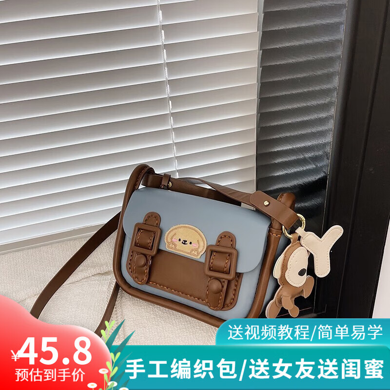 帝行（DIXING）手工编织包包剑桥包diy自制材料包小众腋下单肩斜跨包送女友 蓝色材料包+教程【带挂件】怎么样,好用不?
