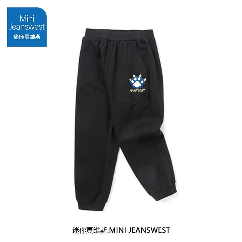 迷你真维斯 MINI JEANSWEST迷你真维斯宝宝裤子春秋款小童休闲裤儿童休闲裤潮长裤男童运动裤 【春秋长裤】爪子小标黑色 140使用感如何?