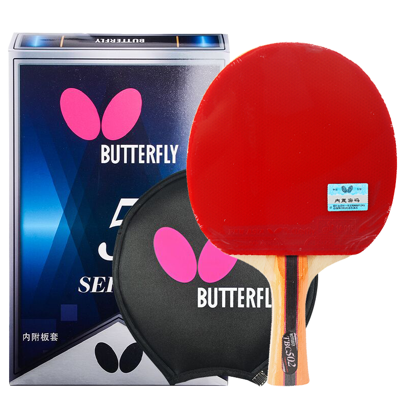 5层底板双面反胶皮tbc302￥265去购买蝴蝶butterfly 四星级乒乓球拍横