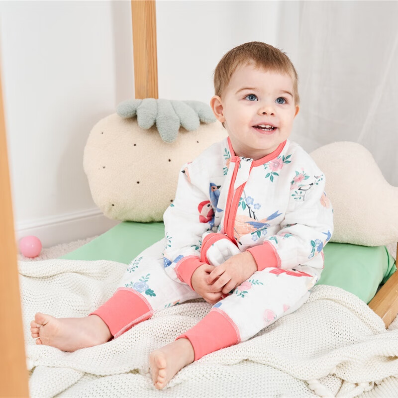 甜蜜礼物分腿睡袋单层新款春夏秋冬季四季款防踢被幼儿童男女宝宝睡袋 春秋18-24【空气层三拉头】喜鹊 90码(身高80-95CM)12-24个月