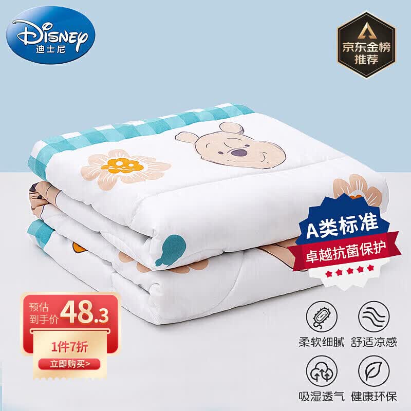 迪士尼宝宝（Disney Baby）婴儿被子A类抑菌夏凉被新生儿童空调被春秋夏季幼儿园午睡盖被褥120*150cm水果维尼怎么看?