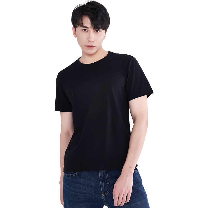 文飒男士T恤--2022秋季基础纯棉圆领短袖打底|男士T恤历史价格走势助手