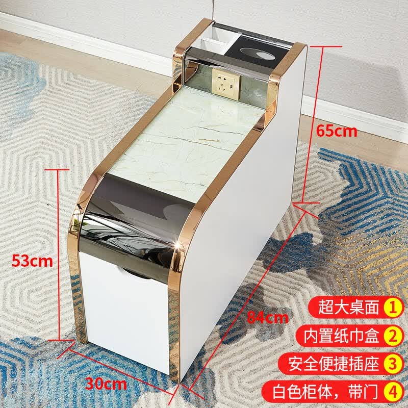 勤凯足浴茶几柜足疗茶几经济型沙发中间小茶几洗脚按摩专用 白色柜台体带门怎么样,好用不?