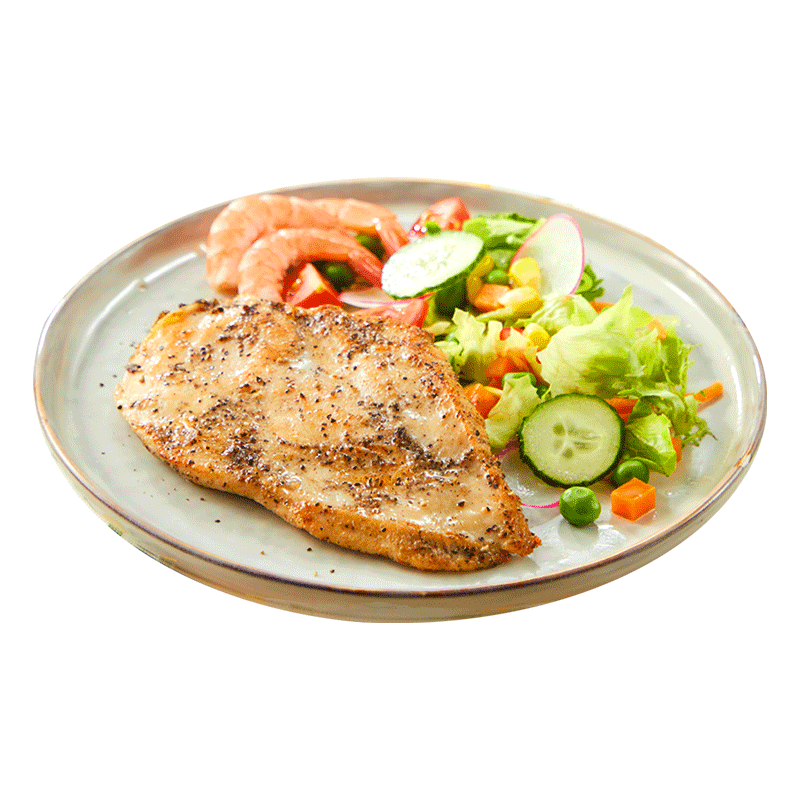 圣農雞排半成品雞胸肉低脂高蛋白兒童早餐無(wú)添加輕食空氣炸鍋食材 黑椒雞排+腿排共20片(送4片