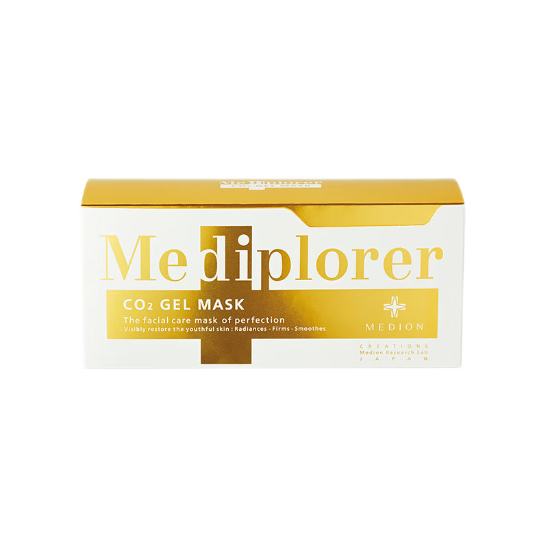 美迪若雅（mediplorer）保濕緊致碳酸靚顏修護(hù)晶彩黑金注氧面膜日本進(jìn)口保濕修護(hù)送人禮物 【經(jīng)典款】1盒（6次/盒+碗棒）