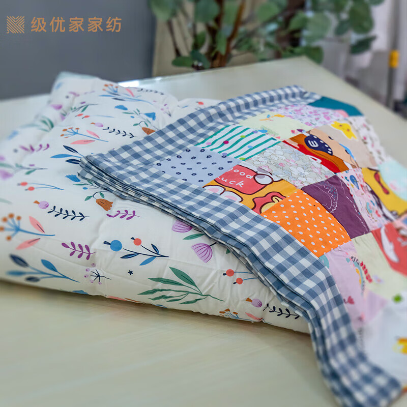 gpu)纯手工全棉花百家被子成品新生婴儿童盖被宝宝抱被拼布四季被子包