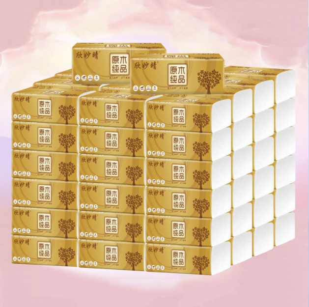 【80包加量】原木抽纸家用卫生纸巾抽纸整箱餐巾纸抽 【20包】量贩装