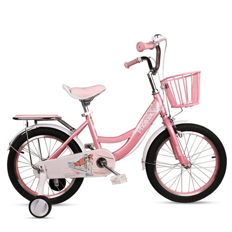 凤凰（Phoenix）儿童自行车 3-4-6-10岁女童自行车 小学生单车儿童脚踏车公主款女童单车带辅助轮 16寸粉色