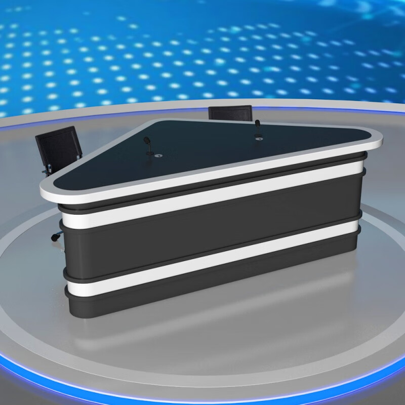 淳柠播音桌电视台演播室直播桌访谈桌主持新闻桌子导播桌演播桌控制