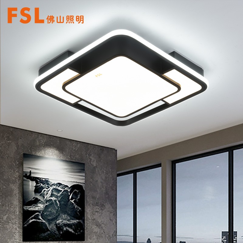 佛山照明(fsl)led客厅吸顶灯具套餐创意几何设计餐厅卧室北欧大气简约