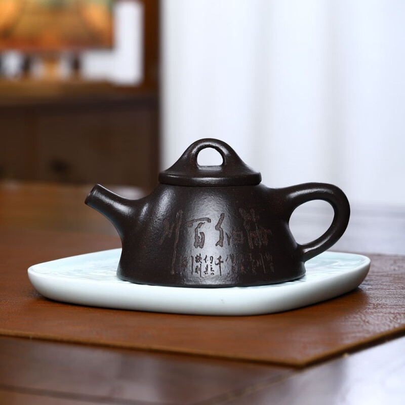 霸王石瓢壶宜兴紫砂壶原矿黑金沙茶壶功夫茶具跨境厂家一件批发 陈