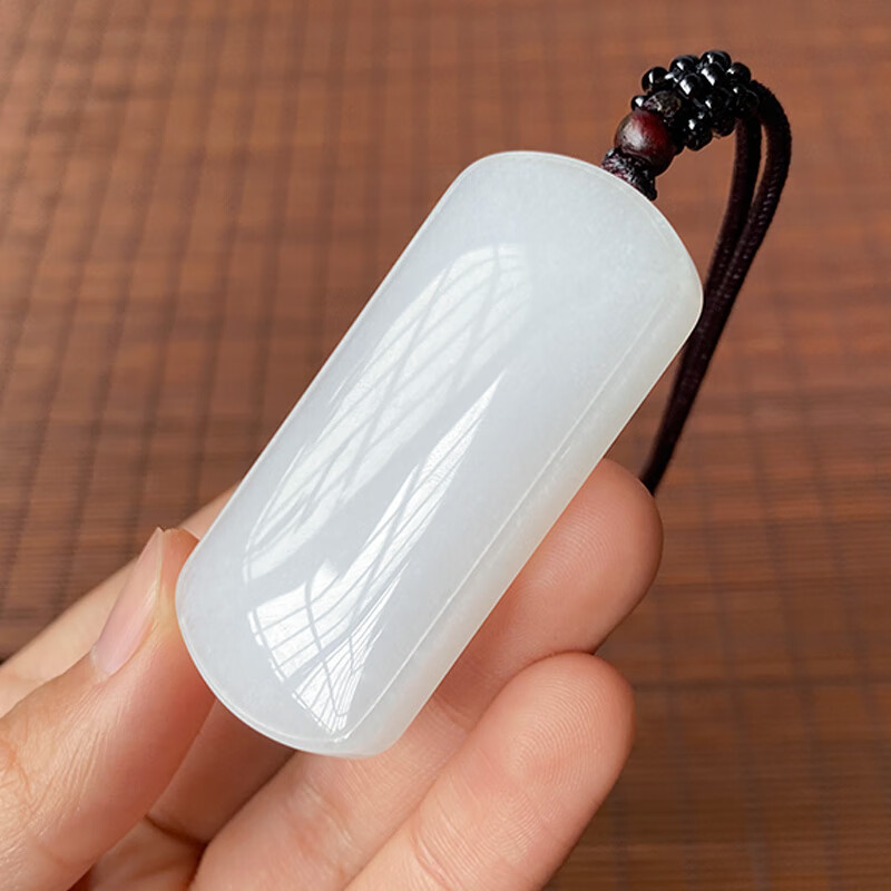 贵如玉新疆和田玉白玉无事牌吊坠 玉石挂件男女款平平安安玉佩玉坠