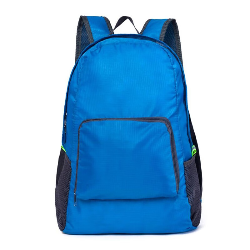 惠益 双肩包 户外轻便折叠电脑包 可手提可双肩包防泼水背包大容量旅行包短途行李袋 蓝色
