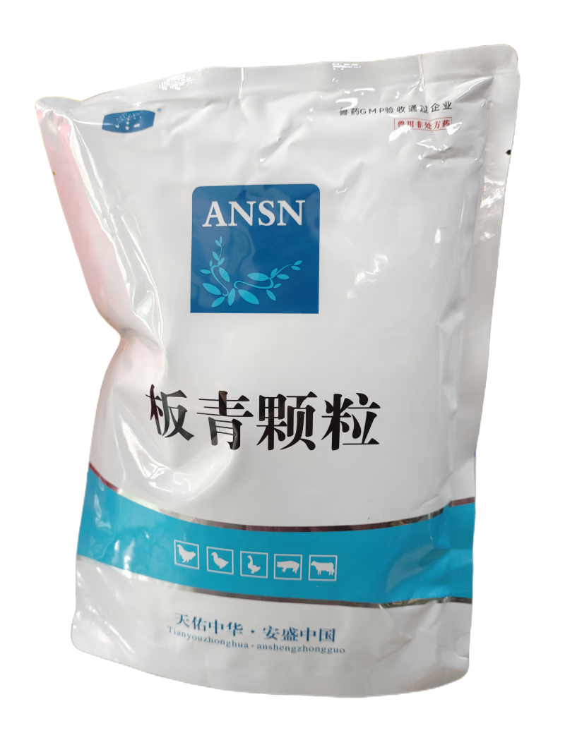 勋狸粑兽药兽用猪牛羊鸡药呼吸道药清热解毒发热 板青颗粒500g