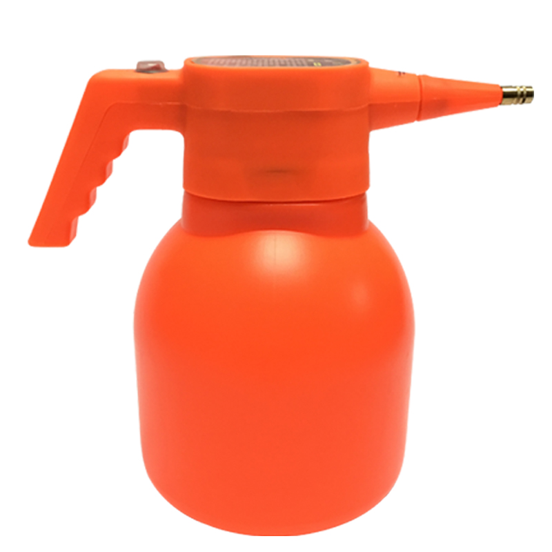 家用小喷壶高压喷水浇花壶园林打药机电动喷雾器锂电池2.5L升 桔红色