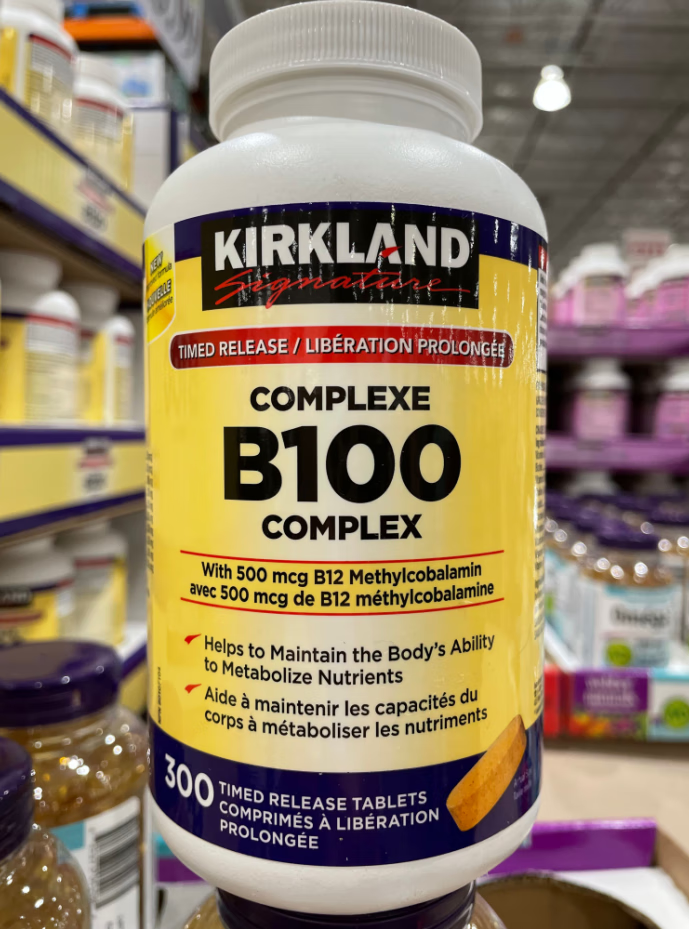 加拿大直邮kirkland柯克兰b族复合维生素维生素b100释缓型300粒