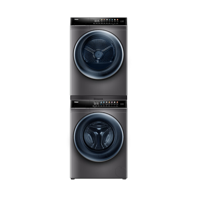 海尔（Haier）晶彩洗烘套装 10Kg智投滚筒洗衣机全自动+热泵烘干机家用 负离子空气洗 速烘柔干 EG100PRO61S组合