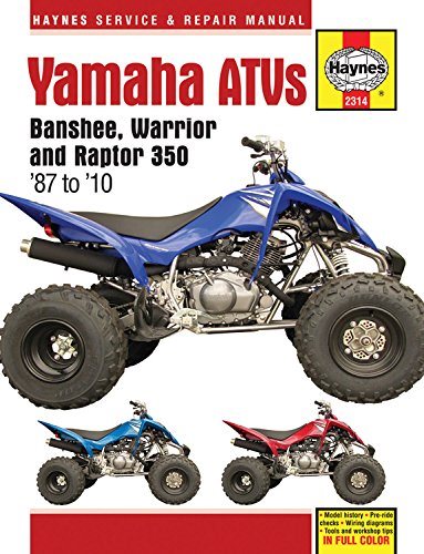 Yamaha Banshee Warrior & Raptor ATVs (87 - 10) Haynes Repair Manual