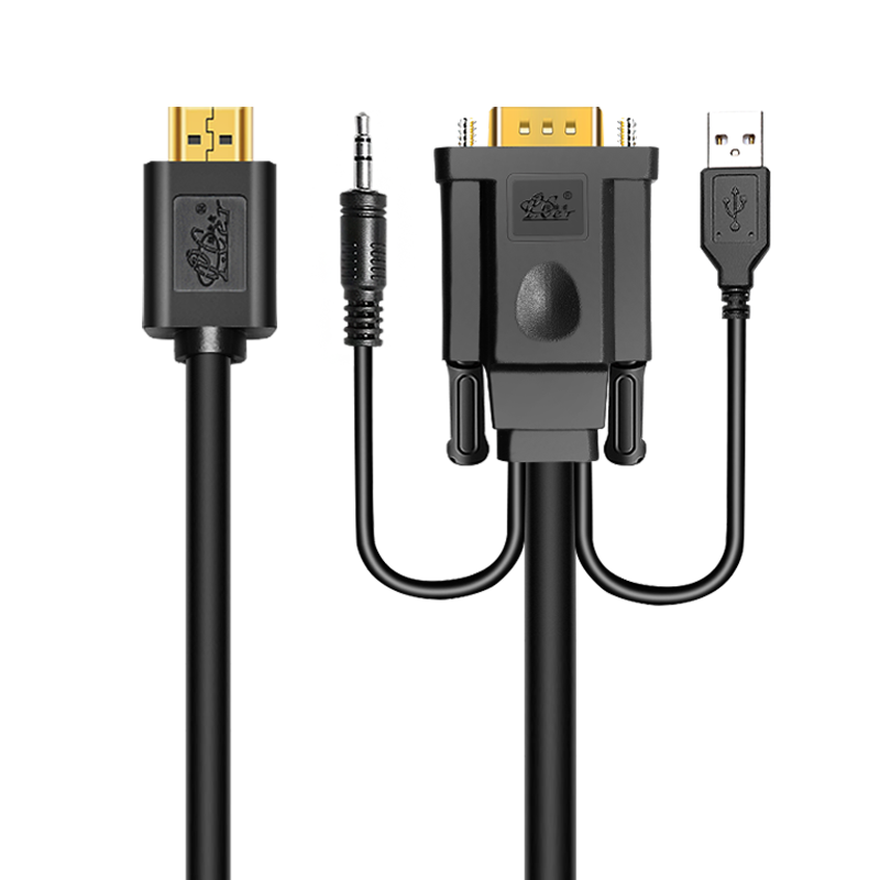 征途者24+1DVI转VGA高清转接线 hdmi vga视频线转换台式电脑主机显卡连接电视投影仪显示器线 vga转hdmi VGA转HDMI带音频 10米