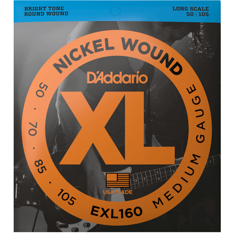 D'Addario達達里奧電貝斯弦BASS電貝司琴弦四五弦六弦 EXL160-5 5弦