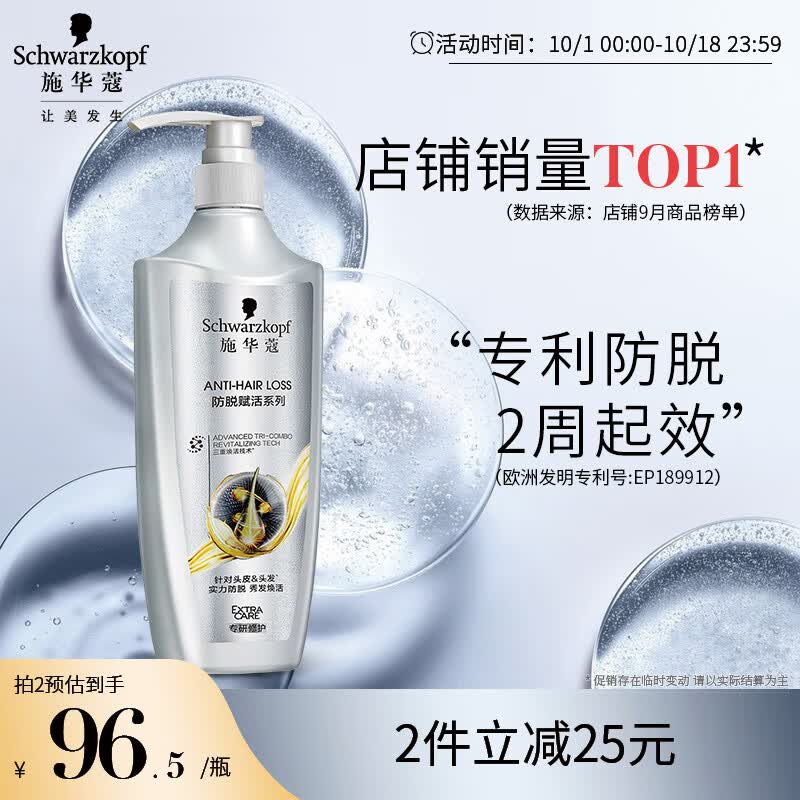 施华蔻（Schwarzkopf）防脱育发护根防落发洗发水洗发膏600ml(无硅油 防脱育发 防掉发)使用感如何?
