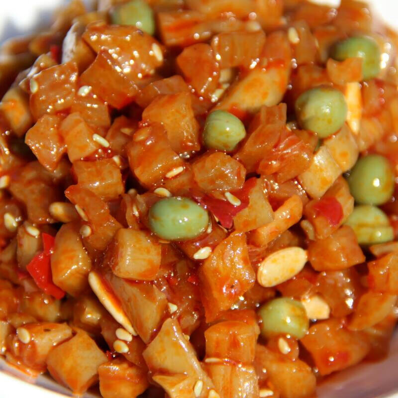 虎钢馋五仁酱丁咸菜下饭菜酱菜八宝菜早餐爽口菜萝卜干小丁500g袋装