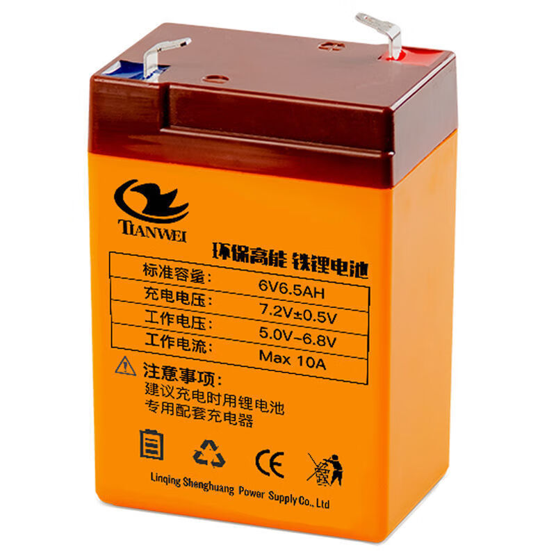 天威6v6.5a磷酸铁锂电池儿童电动童车玩具三轮摩托车大容量3fm6.