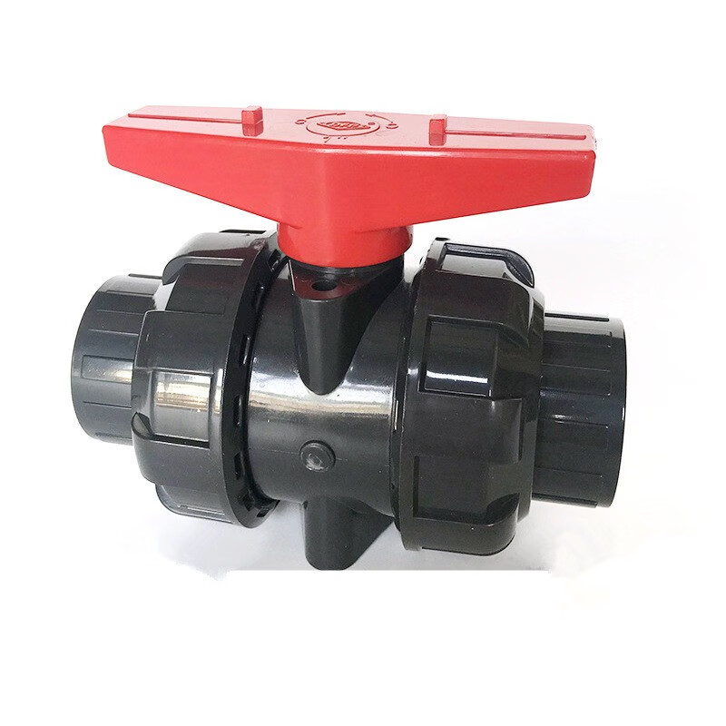 upvc双由令球阀pvc活接球阀pvc化工承插开关阀门dn15-100塑料开关