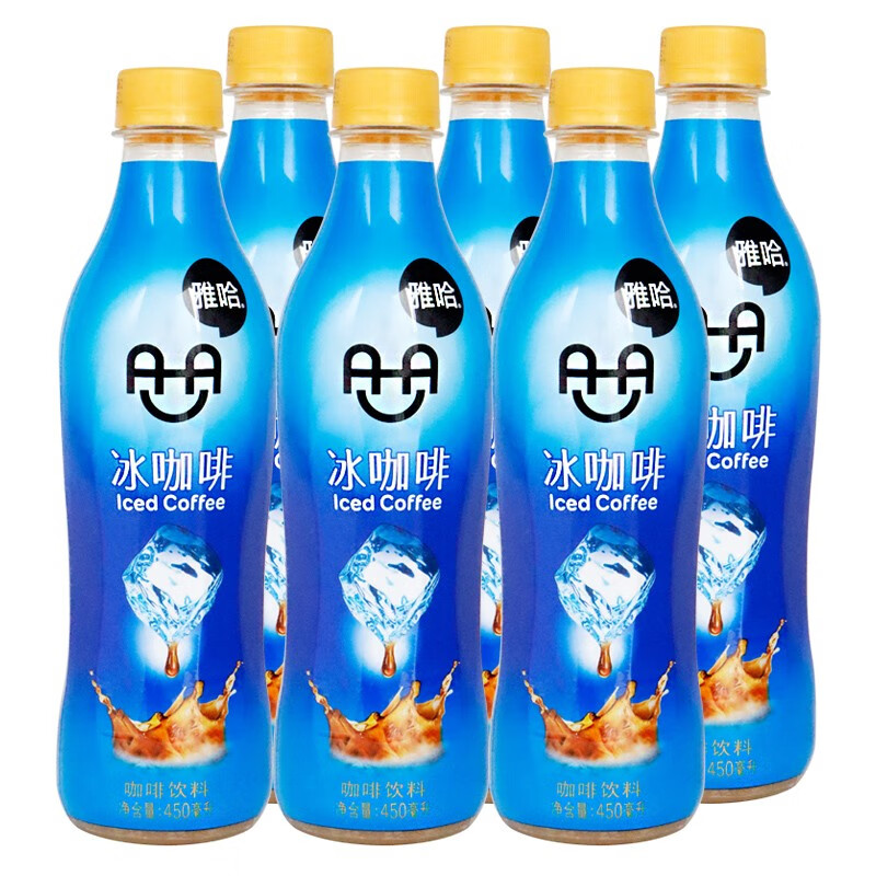 统一 雅哈 冰咖啡 咖啡味饮料 450ml/瓶*5瓶