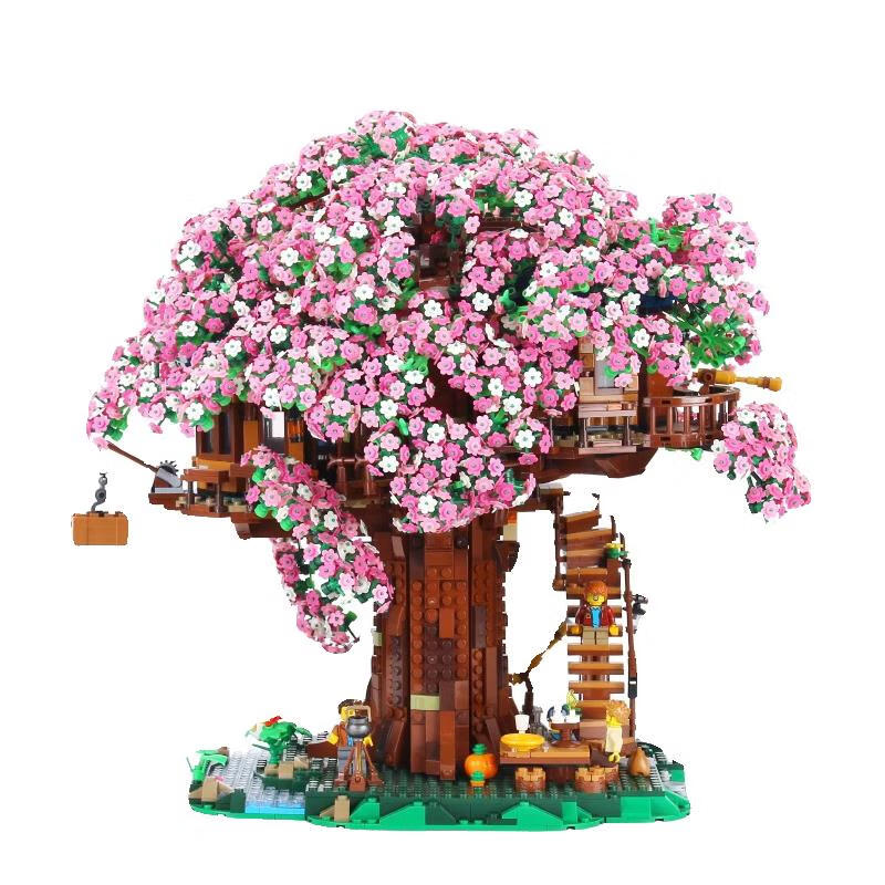 卡佰索乐高2024新款樱花树屋积木拼装玩具高难度版六一儿童节礼 樱花