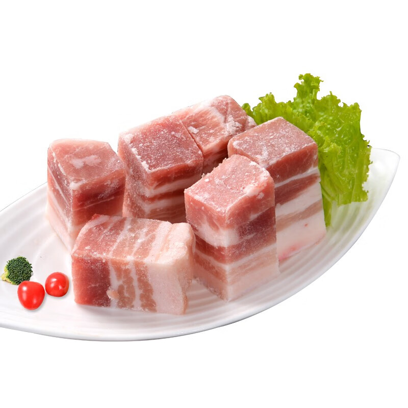金锣 国产猪肉  4斤猪带皮五花肉块免切五花肉猪肋条肉 烤五花肉红烧