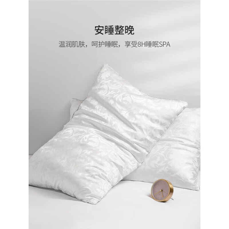 太湖雪蠶絲枕頭枕芯頸椎枕超柔軟護頸芯桑蠶絲椎枕家用成人睡覺(jué)專(zhuān)用助眠 2.5斤蠶絲填充一只 14-18cm