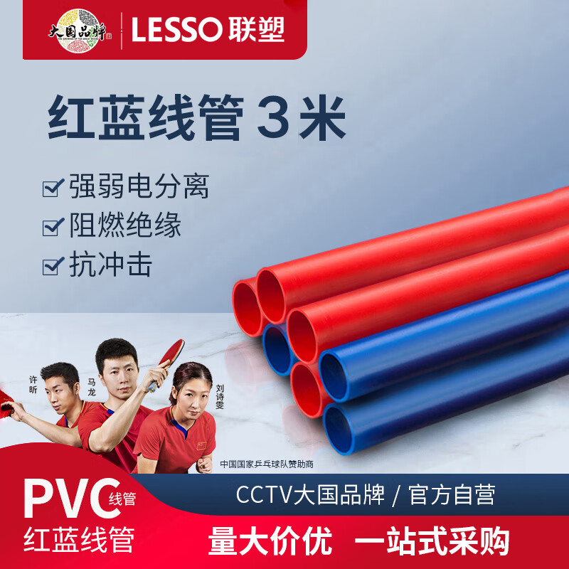 联塑pvc线管电线管配件穿线管暗装阻燃管件民用电工管走线管套管 【20