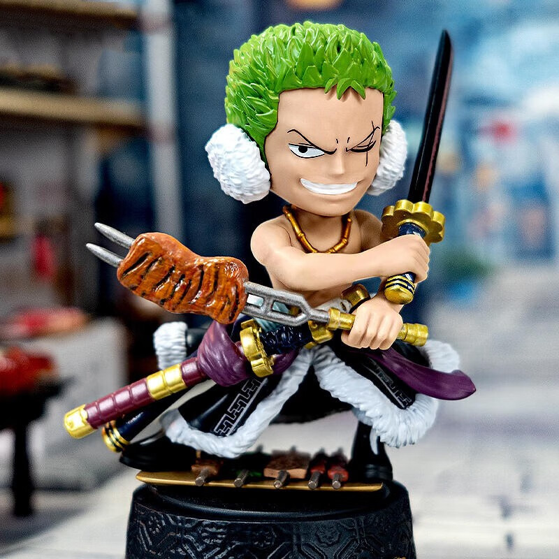 盲集海贼王美食盲盒手办桌面摆件玩具摆件生日礼物 海贼王美食盲盒一