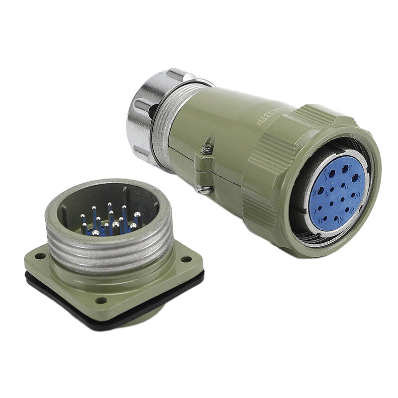 直式彎頭對(duì)接正裝連接器 航空接插件 圓形連接器 4芯YD32K4TP