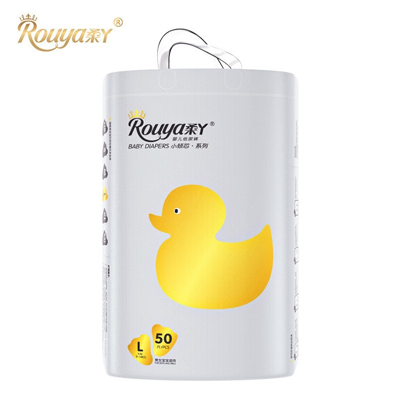 柔丫（ROUYA）1小倾芯干爽纸尿裤夏季宝宝成长裤婴儿尿不湿超薄防漏瞬吸透气 纸尿裤S码62片（4-8kg）
