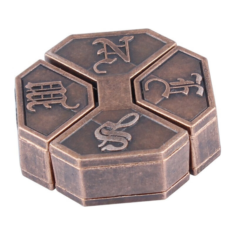 鲁班锁孔明锁抖音同款男孩玩具6-8岁智力玩具解压烧脑解锁解谜 八卦锁