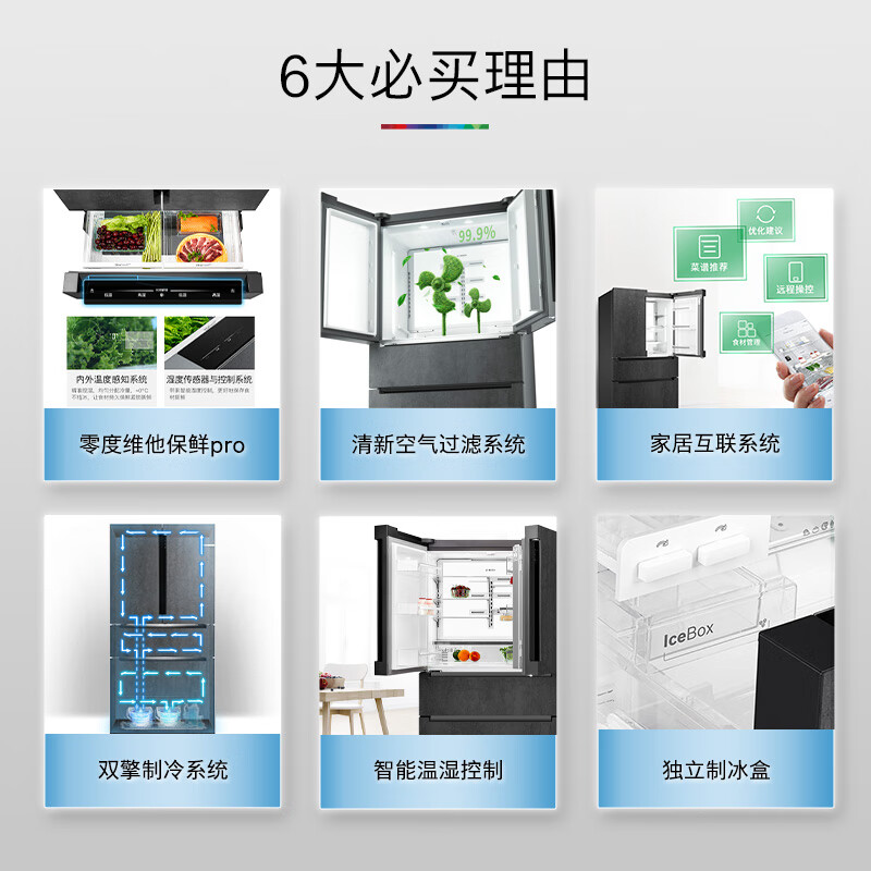 博世（BOSCH ）【灰阶·进口岩瓷】568L多门家用冰箱风冷零度维他保鲜Pro 家居互联以旧换新 KFN96PX91C