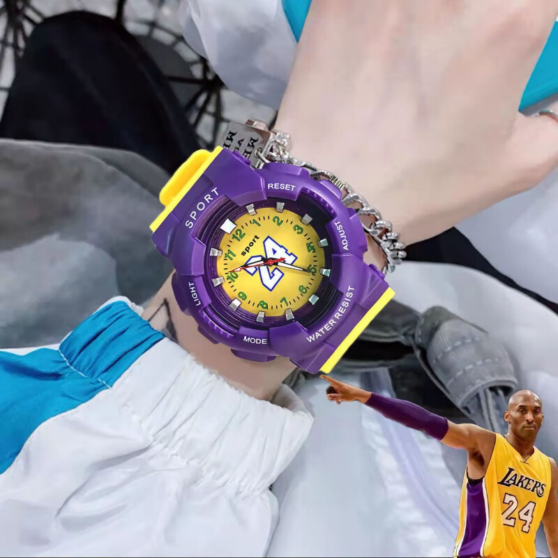科比纪念手表 nba篮球运动电子手表男学生球星联名科比黑曼巴詹姆斯