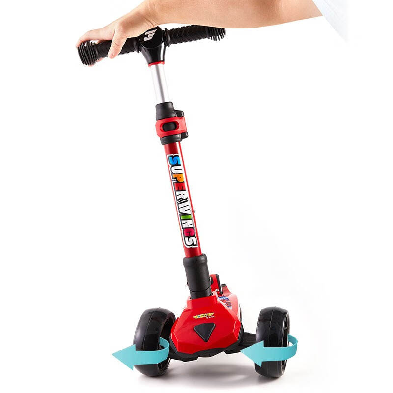 奥迪双钻儿童滑板车3至6岁10至15岁宝宝滑滑车加宽可折叠脚踏滑步车超级装备IP滑板车-乐迪DL39一岁可以玩吗？