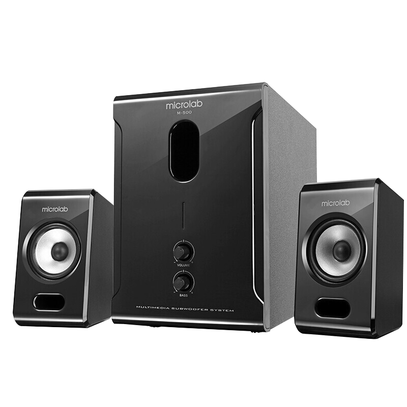 麥博多媒體有源音箱臺式電腦2.1低音炮筆記本桌面音響 黑色 標(biāo)配