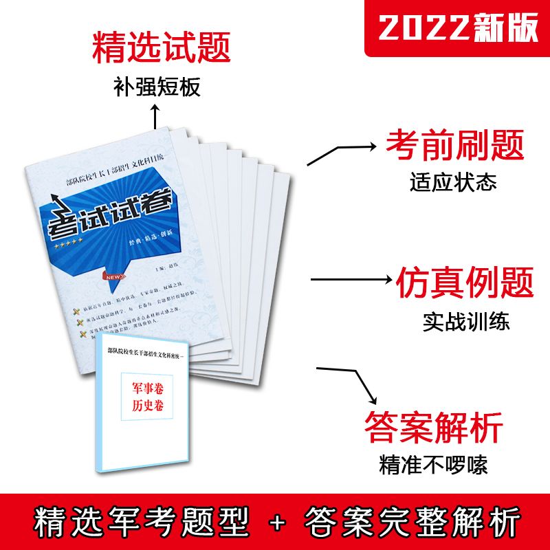 军考备考2022模拟卷高中士兵考军校试卷部队战士考学复习资料真题