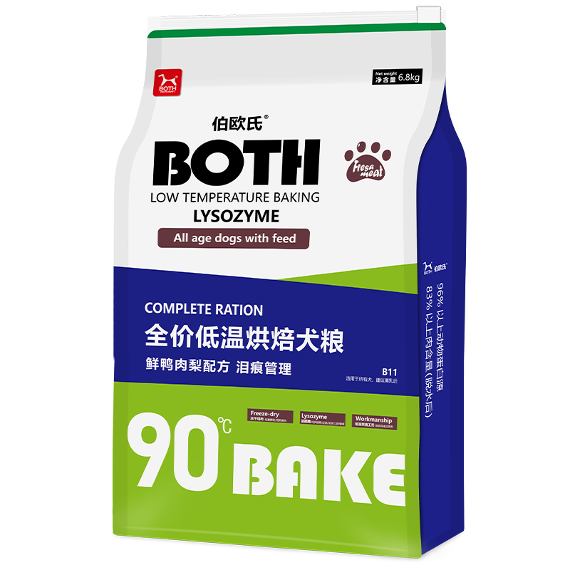 BOTH 烘焙狗粮 鸭肉梨配方(泪痕管理) 鲜肉低温烘焙 犬粮6.8kg