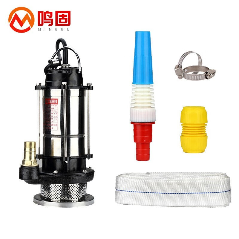 鳴固應(yīng)急防汛潛水泵抽水泵220V清水泵應(yīng)急自吸泵污水泵370W清水泵 750W水泵2寸10米銅電機(jī)配件